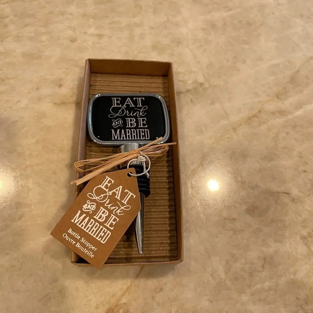 New Eat, Drink, and be Married WINE bottle stopper